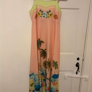 Tropical Print Maxi Dress